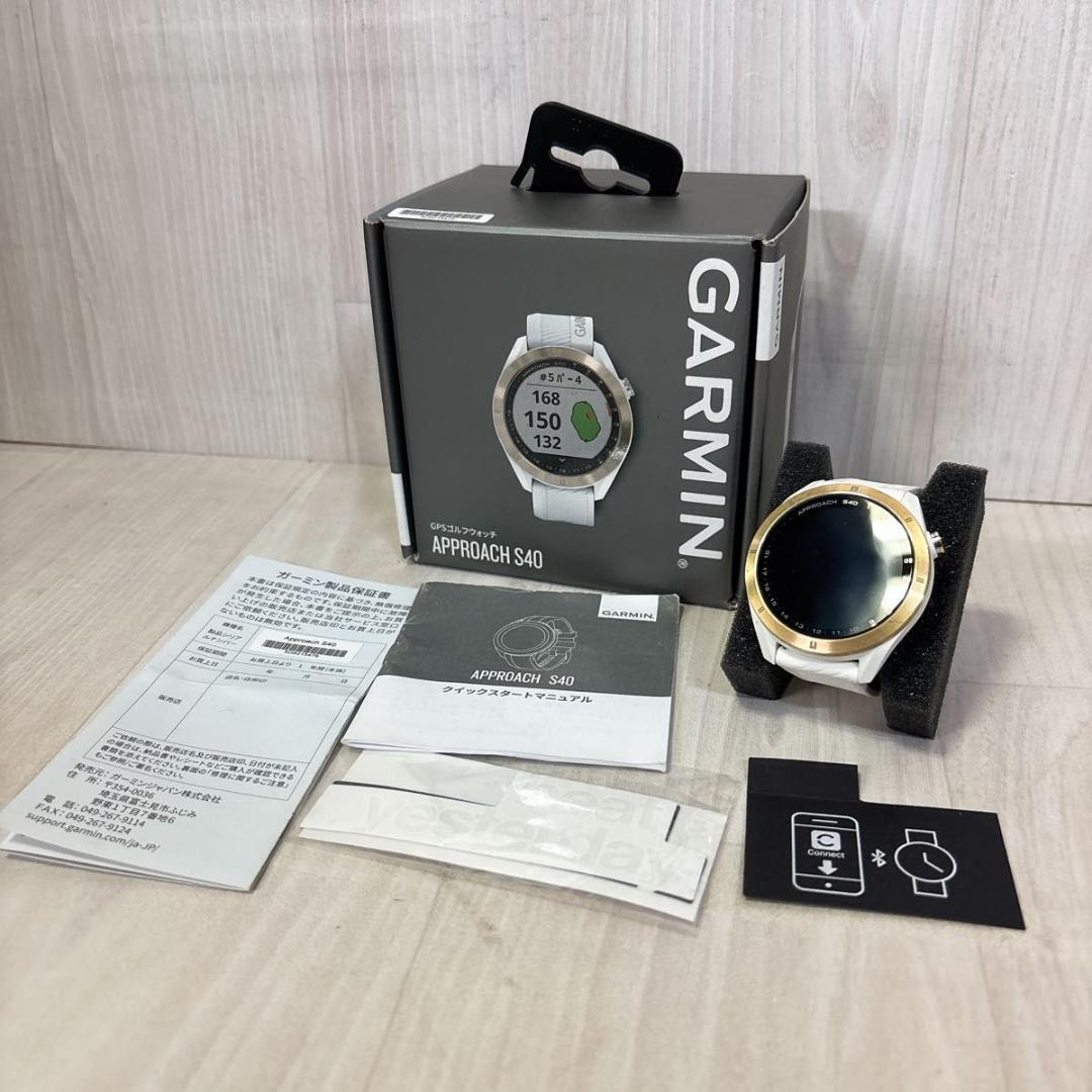 GARMIN Approach S40 WHITE GPSゴルフウォッチ