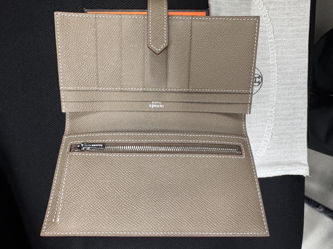 ベアンスフレ 長財布 B刻 エトゥープ シルバー金具