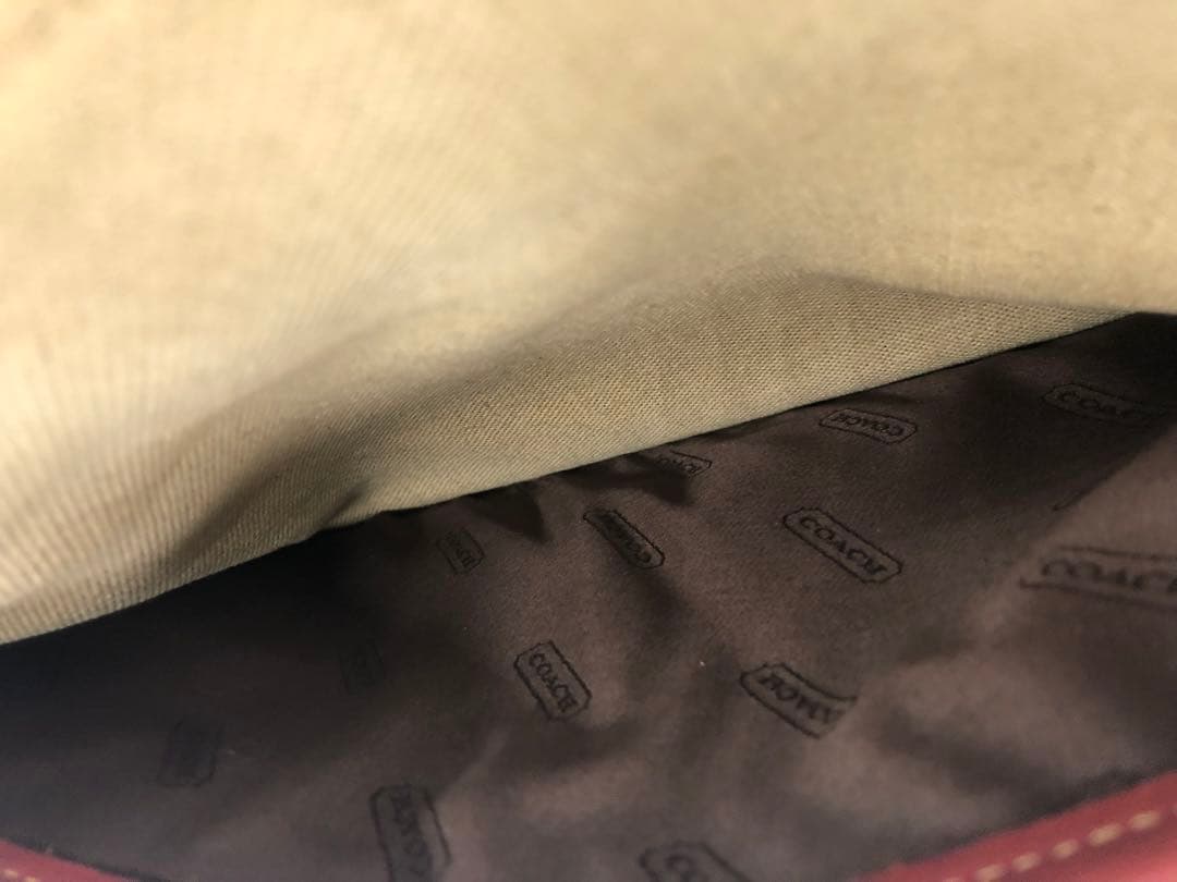 COACH コーチトートバッグ ベージュ　レッドレディース　シンプルデザイン