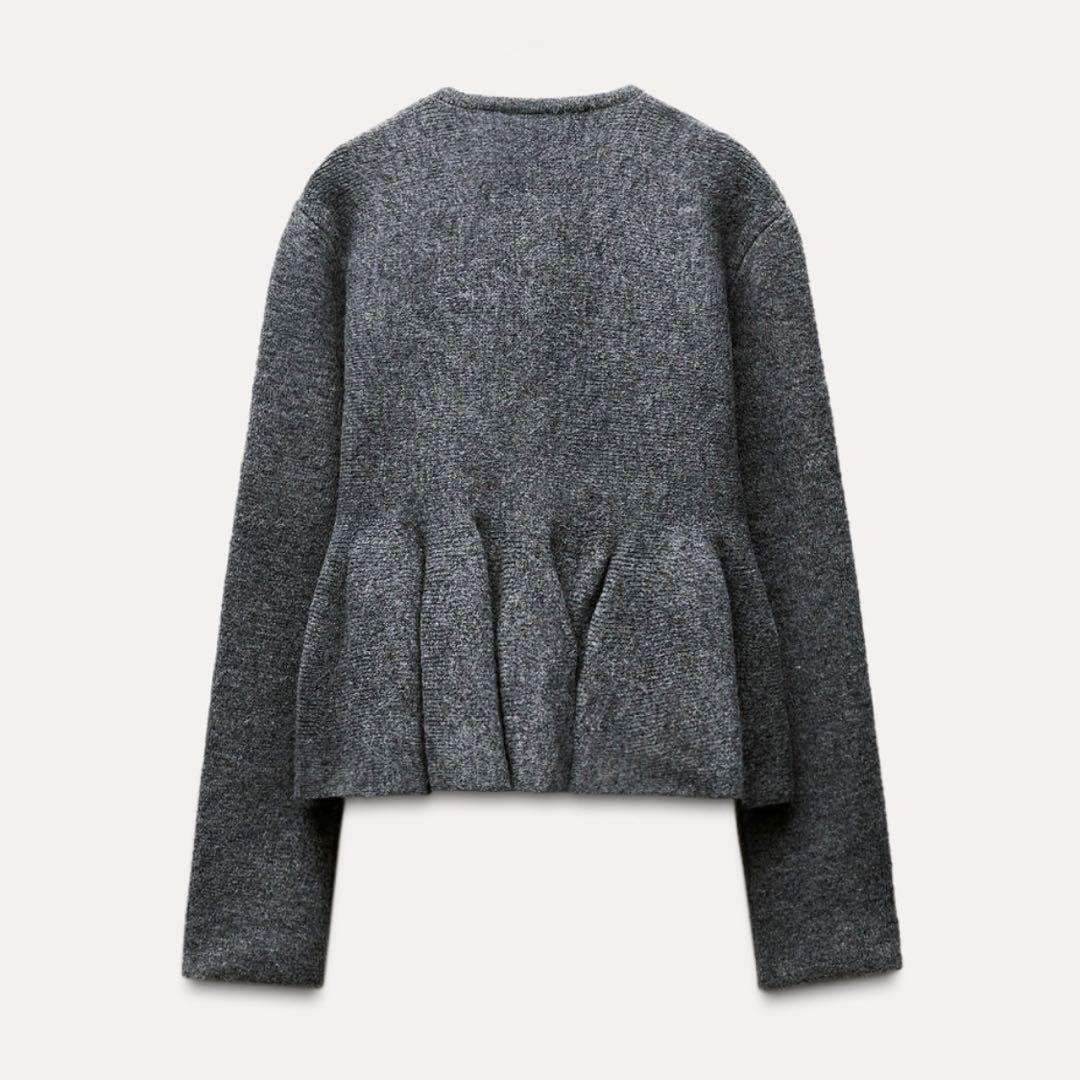 U*K様 ZARA ニットぺプラムカーディガン - トップス安く 買う