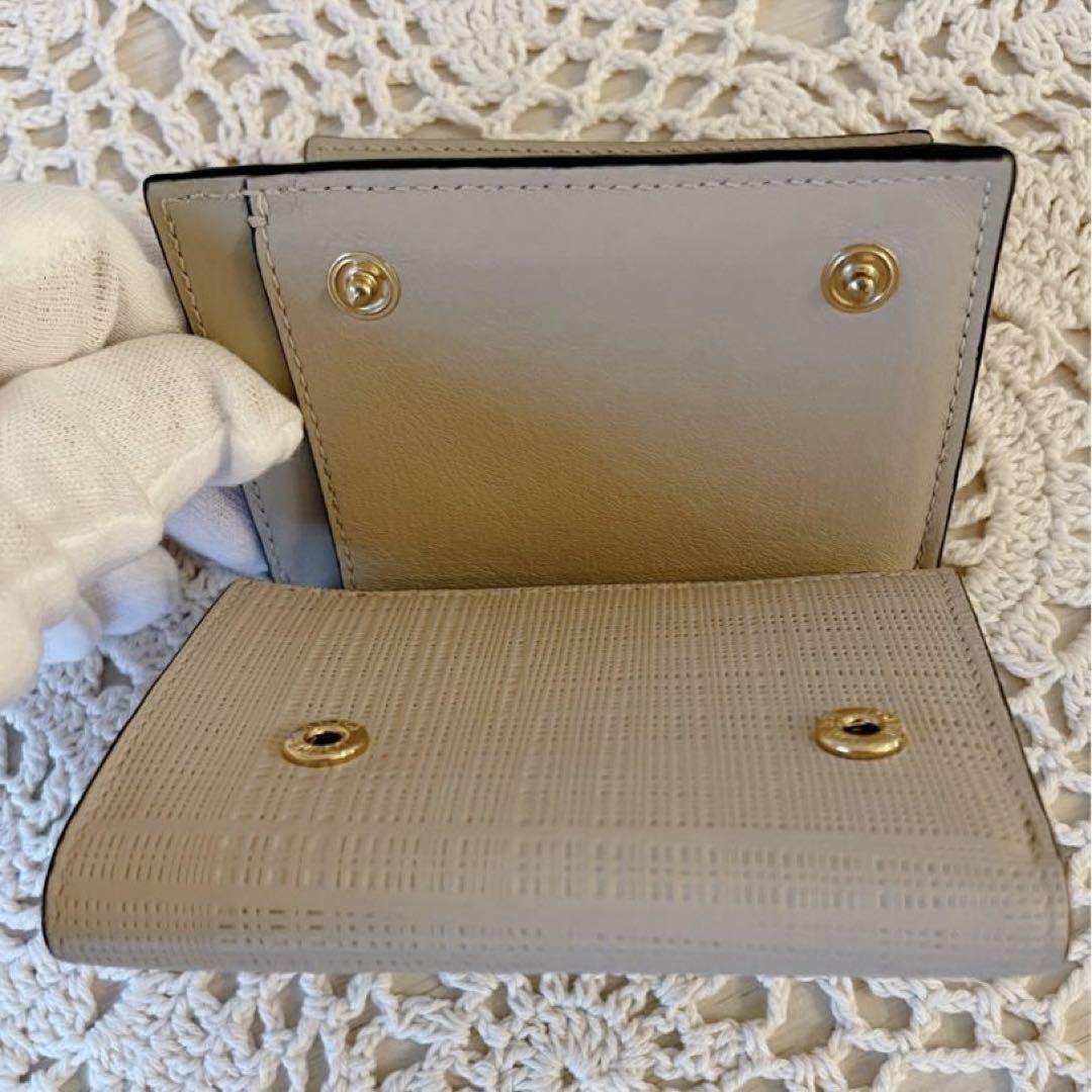 美品　LOEWE  ロエベ　トライフォールドウォレット　リネン　ベージュ