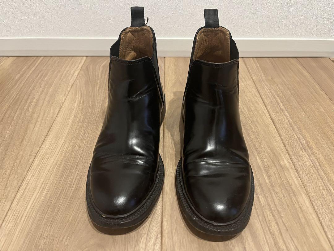 アニエスベー 黒レザー サイドゴアブーツ