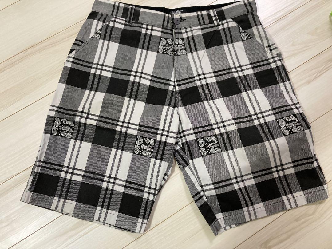 ⭐︎希少⭐︎SOCAL チェック柄ペイズリーハーフパンツ38美品