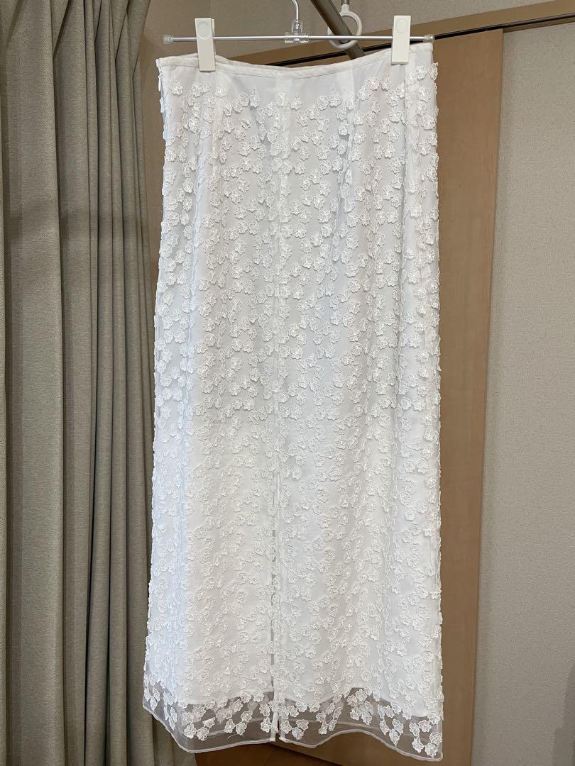 spick and span♡ホワイト レース花柄 スカート spick and span♡ホワイト レース花柄 スカート最高