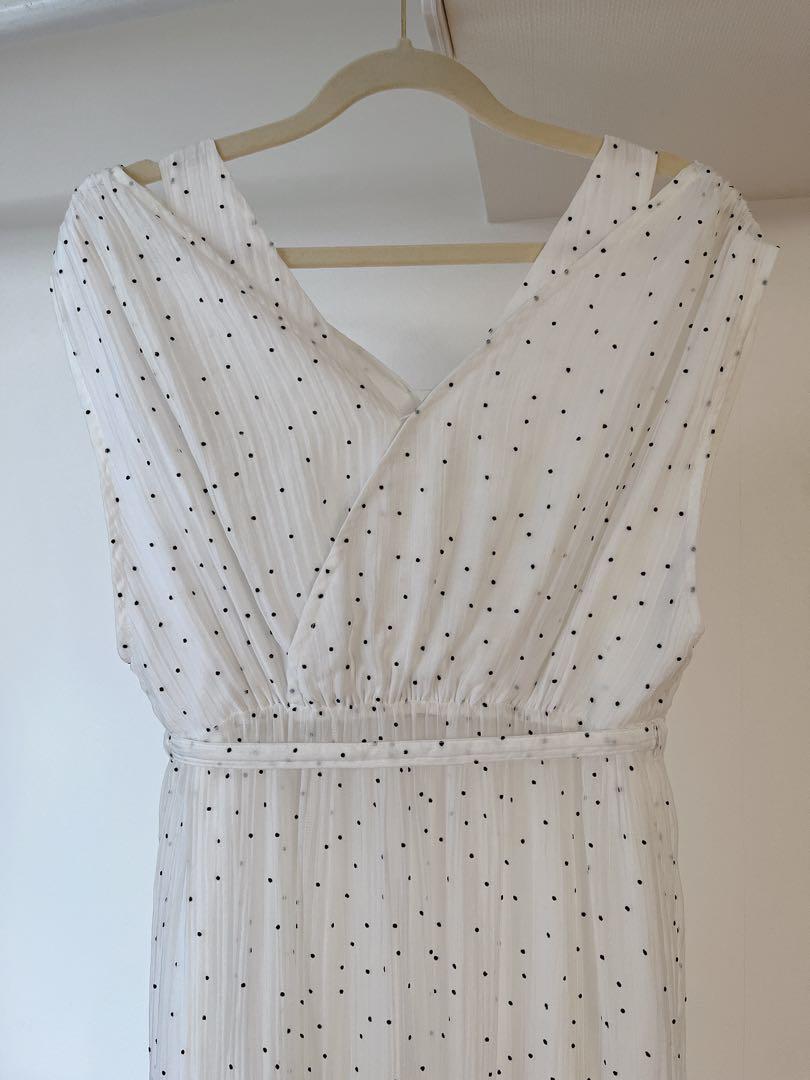 タグ付きHerlipto Tiered Polka-Dot Long Dress