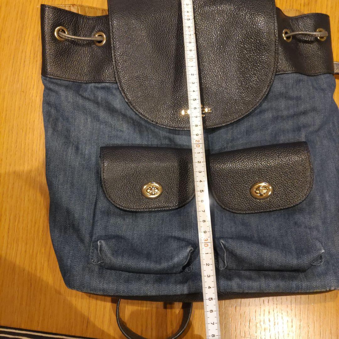 Coach デニムレザーリュック