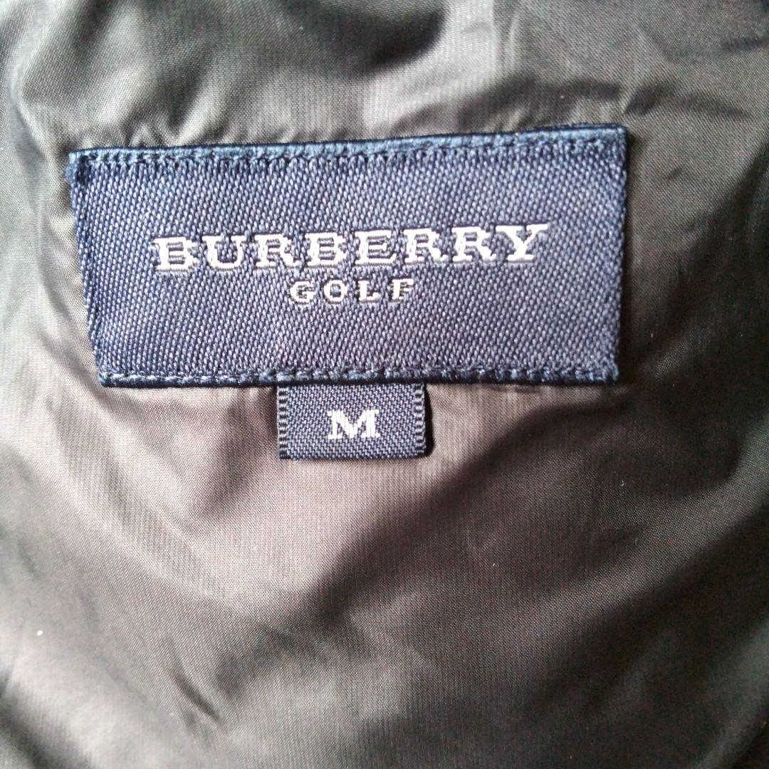 ◯BURBERRYGOLF ブラックキルティングジップアップジャケット