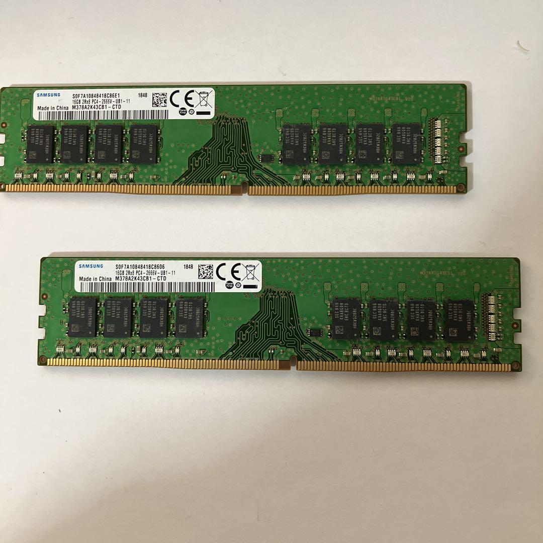 DDR4 2666MHz 32GB（16GB×2） - メモリー在庫 処分 セール