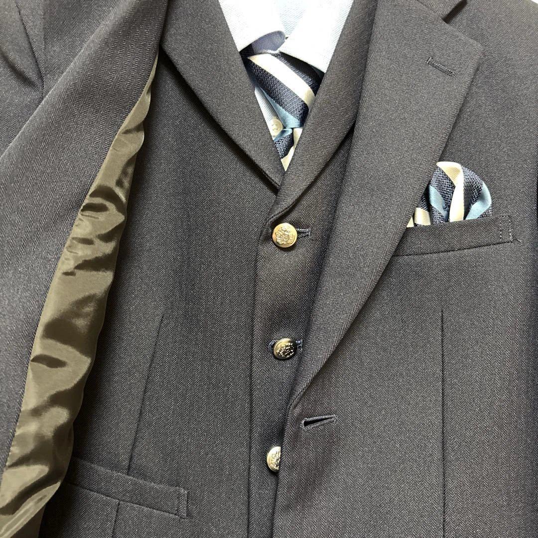 フォーマル 卒服 男の子 スーツ6点セット ネイビー ブレザー 150