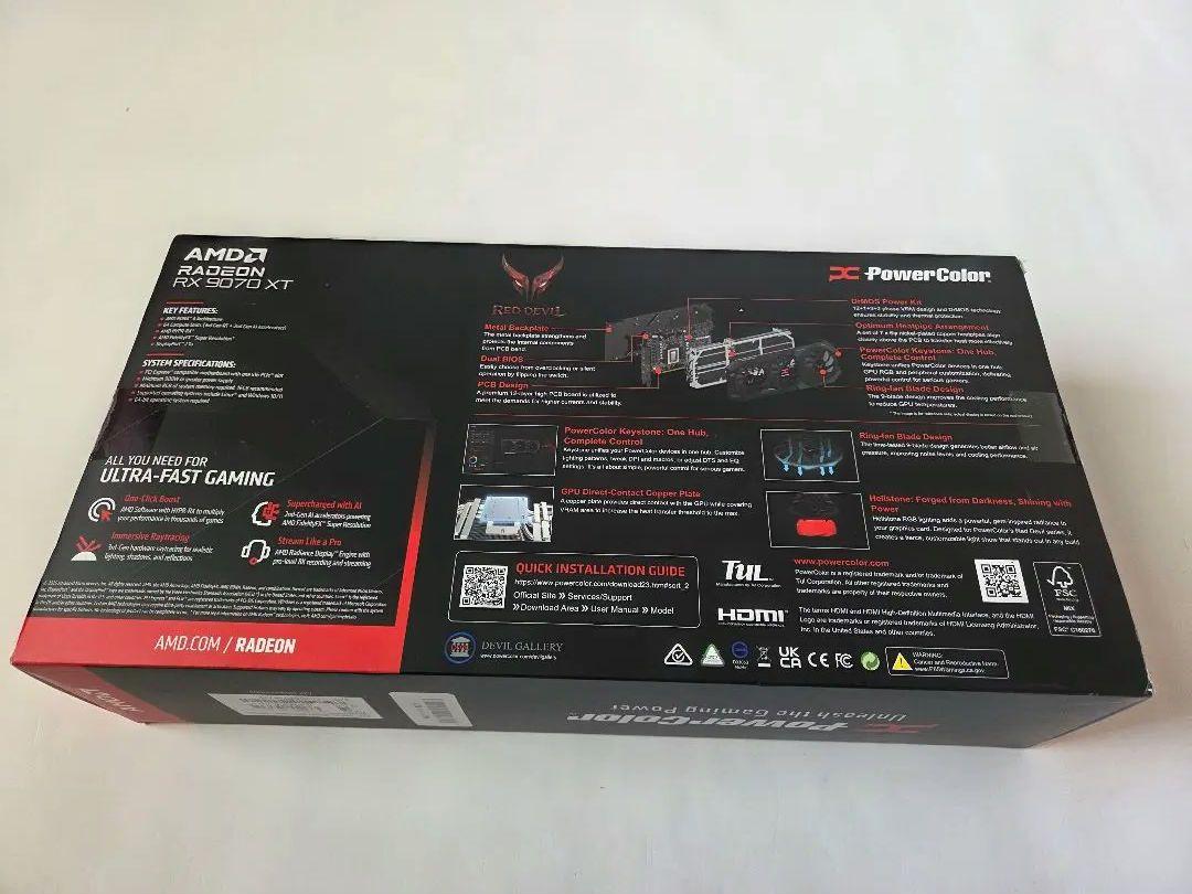 Radeon RX 9070 XT　Red Devil 　超美品シュリンク付き