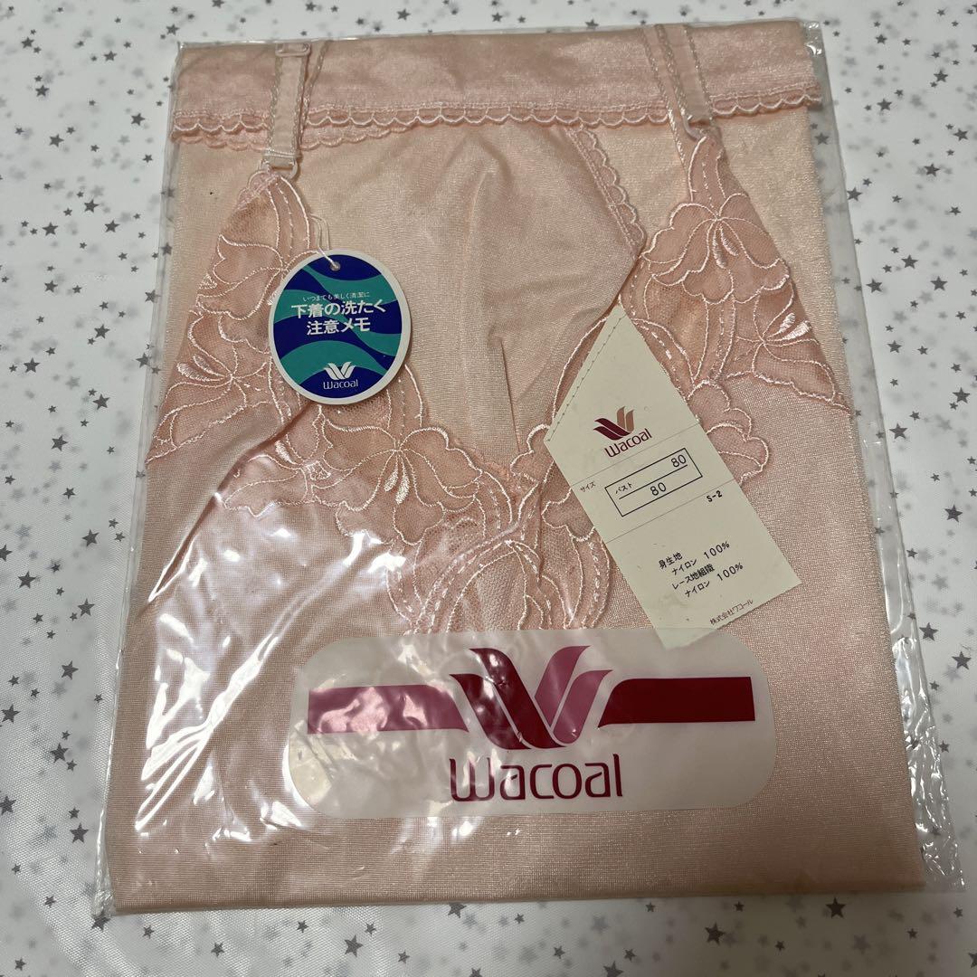 新品✧︎レトロ✧︎ワコール︎︎︎☺︎ピンク♡シミーズ♡上下セット︎︎︎☺︎