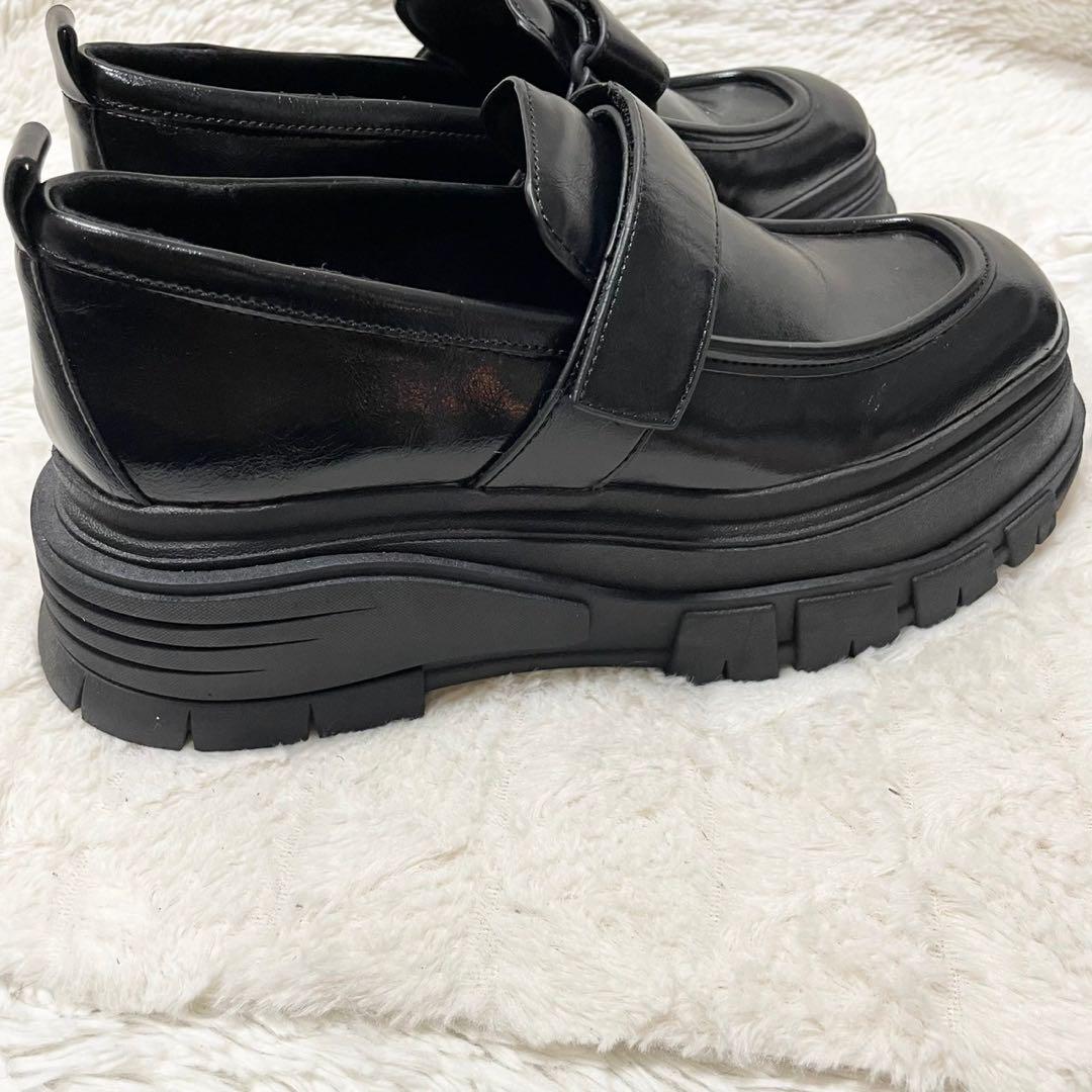 ZARA ブラック ローファー 24相当 合成皮革 EU38 レディース