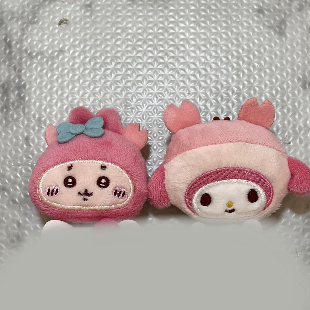 ちいかわ サンリオ コラボ マスコット ヘアクリップ 古本屋 カニ マイメロ ちいかわ サンリオ ヘアクリップ 古本屋 マイメロディ カニ
