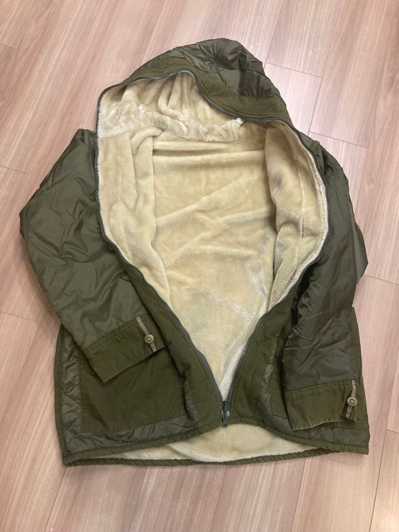 Jipijapa リバーシブル フードコート L カーキ ナイロンxボア Jipijapa リバーシブル フードコート L カーキ ナイロンxボア