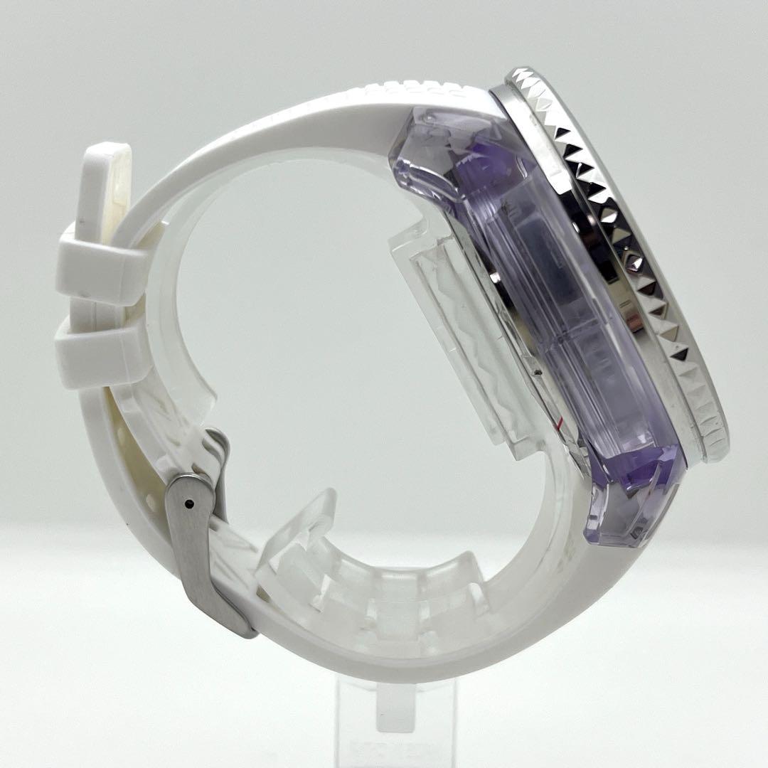 【極美品】テンデンス フラッシュ クロノグラフ レインボー ホワイト 白 稼働品