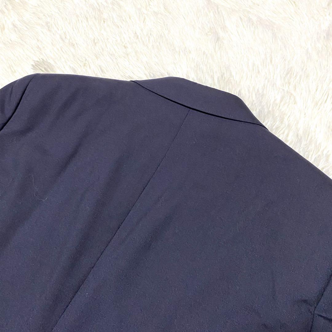 良品✨Burberry テーラード 紺ブレ 金ボタン 羊毛 モヘア M メンズ