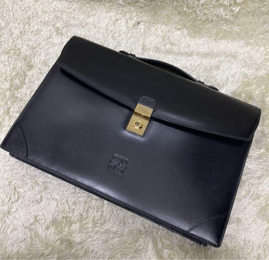 LOEWE ロエベ ブリーフケース　ビジネスバッグ アナグラム　刻印