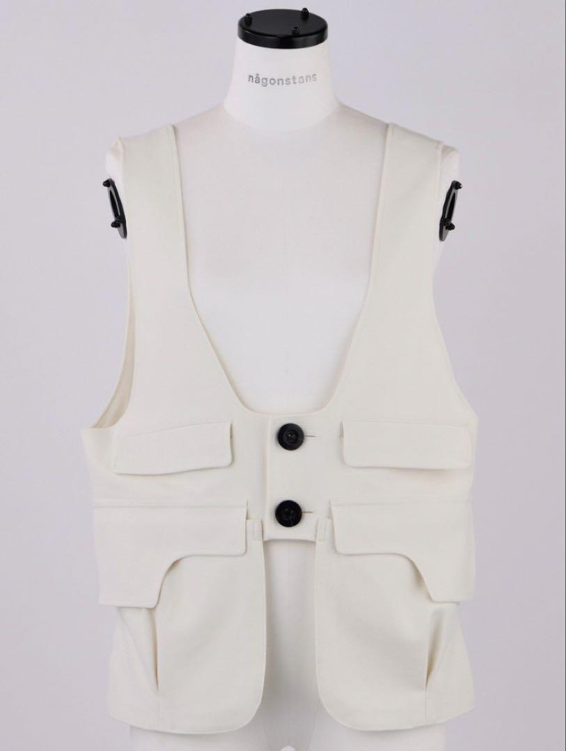 【美品】nagonstansソフトウォームクロス Pocket vest/ベスト
