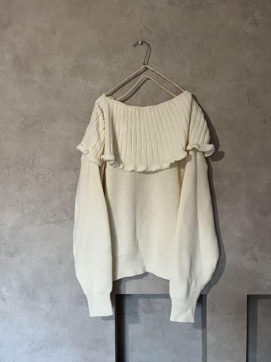 vintage ヴィンテージ ビックカラー ニット フリル襟 - copralim.ma 無料配達 ビックカラー ニット フリル襟 ヴィンテージ vintage ニット/セーター