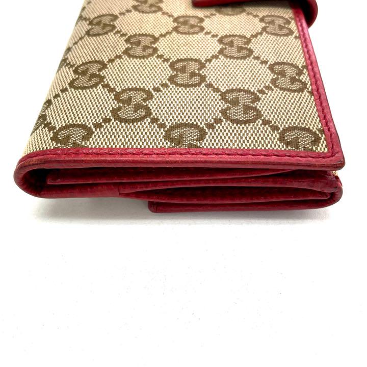 オレンジ系【限定セール!】 ❤️ 美品 GUCCI GGキャンバス 長財布 純正お買い得 GUCCI 美品 ❤️ GGキャンバス ❤️ 鑑定済み 正規品 長財布 長財布