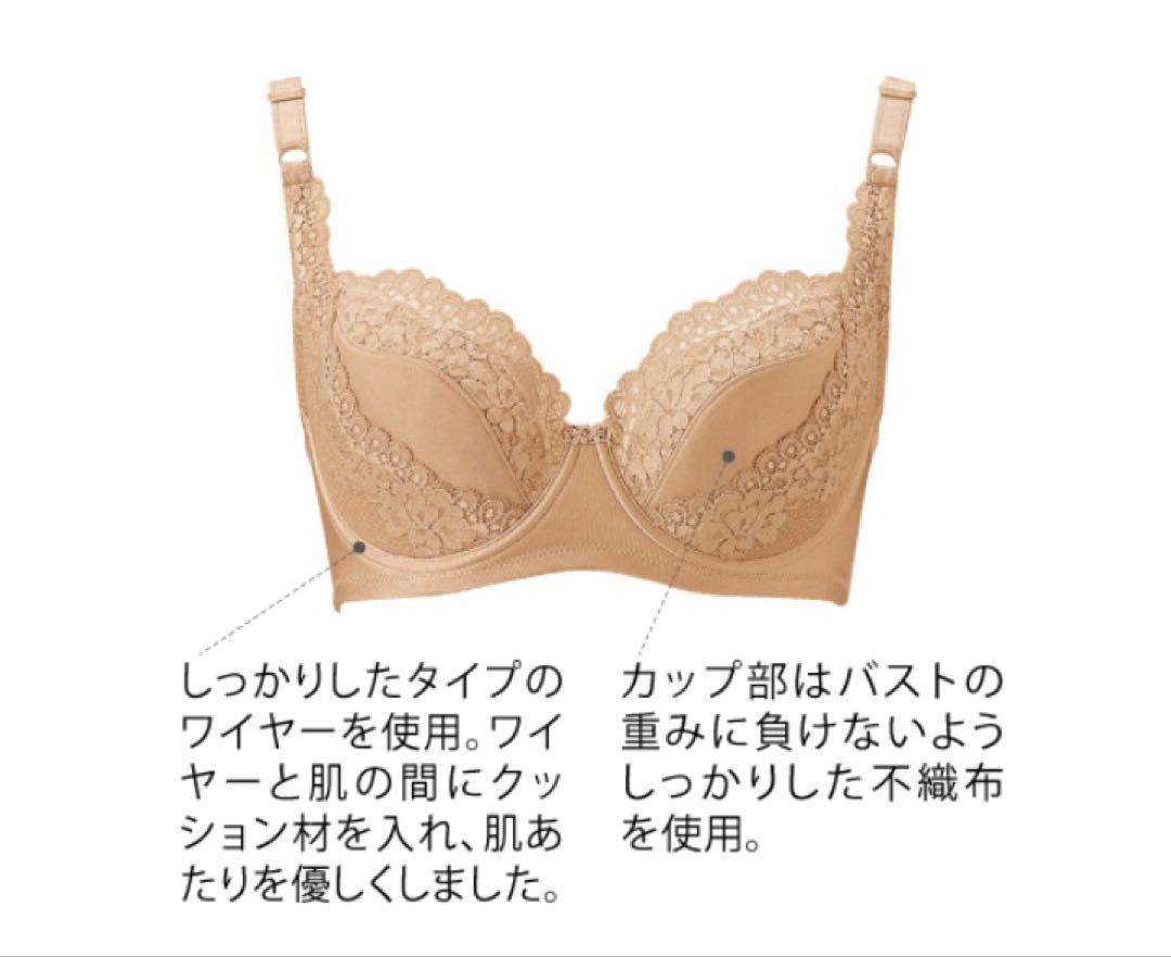 シャルレ＊ラージカップブラジャー＊E85＊ナチュラルブラウン
