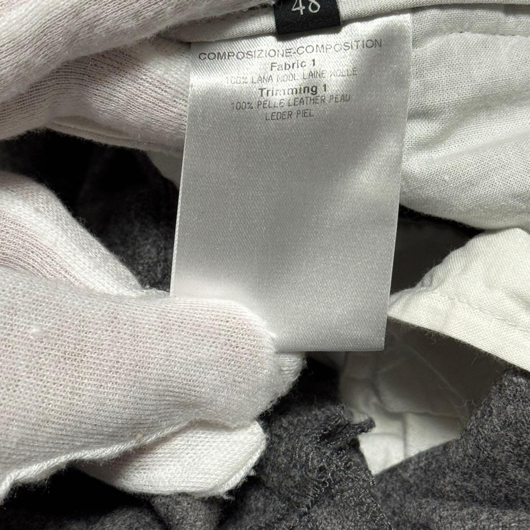 GUCCI Flannel Wool Trousers Gray 48