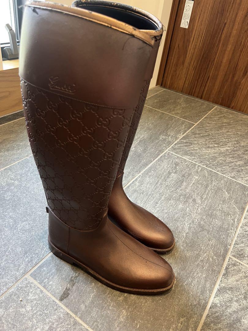 GUCCI ラバー レインシューズ 24cm - メルカリ