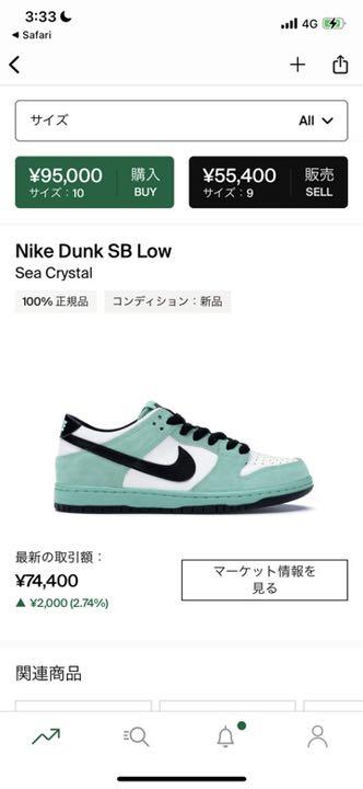 HOT新作登場 4月末まで出品 NIKE DUNK SB Sea Crystal 28.5 Cuinm-m98301388229 新品最新作