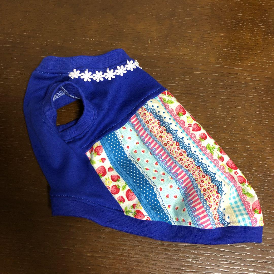 犬服ハンドメイド 青の花柄バルーンワンピ - メルカリ 犬服ハンドメイド 青の花柄バルーンワンピ - メルカリ