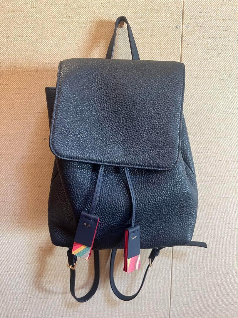 ポールスミス　ネイビー　レザー　リュック　バックパック　カバン　バッグ