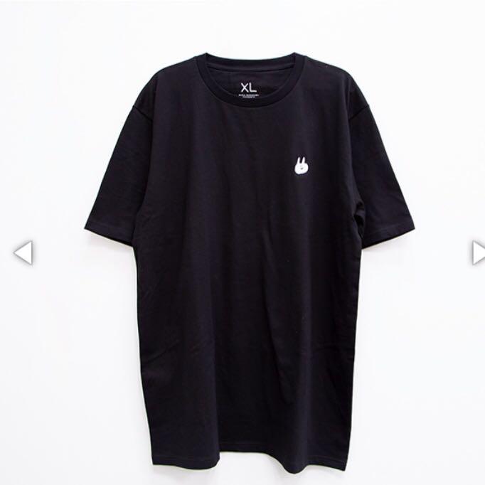 欅坂46 長濱ねる うさぎ刺繍Tシャツ ブラック Lサイズ