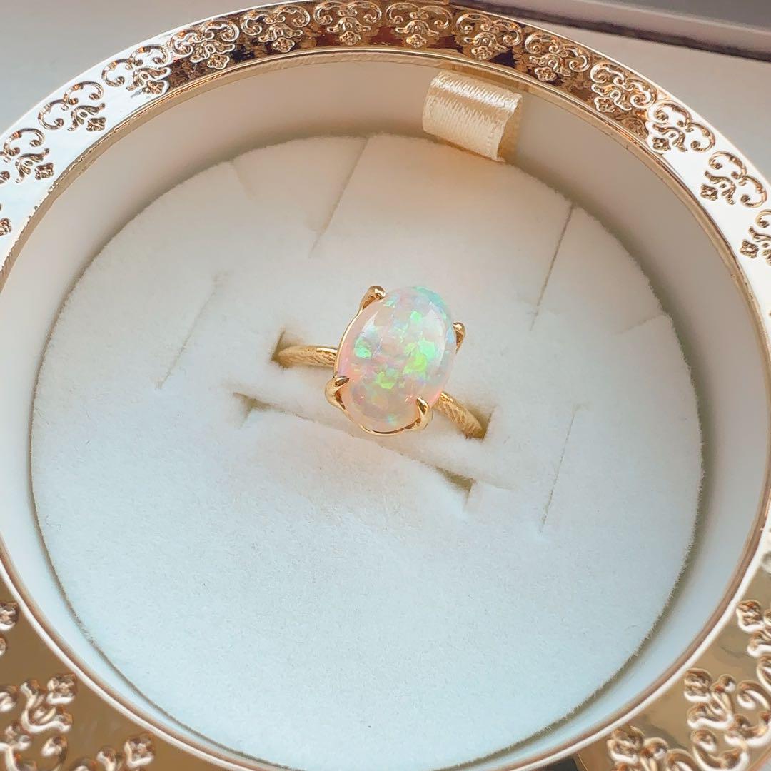 Clocheクロチェ ファインジュエリー 18k 天然オパール リング 指輪