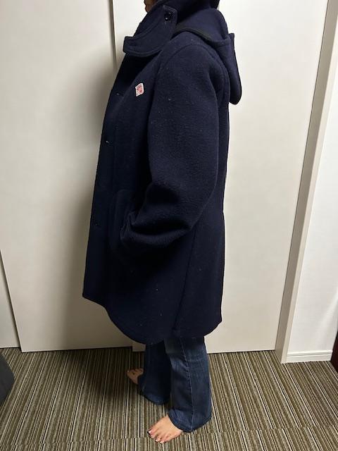 値下げ【美品】DANTON　ウールモッサ　2WAY　コート　NAVY　（40）