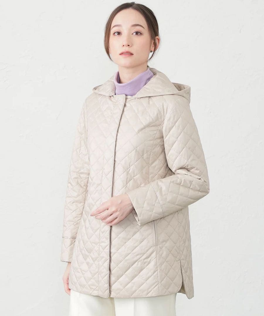 アマカ スマートウォーマークルーネックミディアムキルトコート 38M AMACA