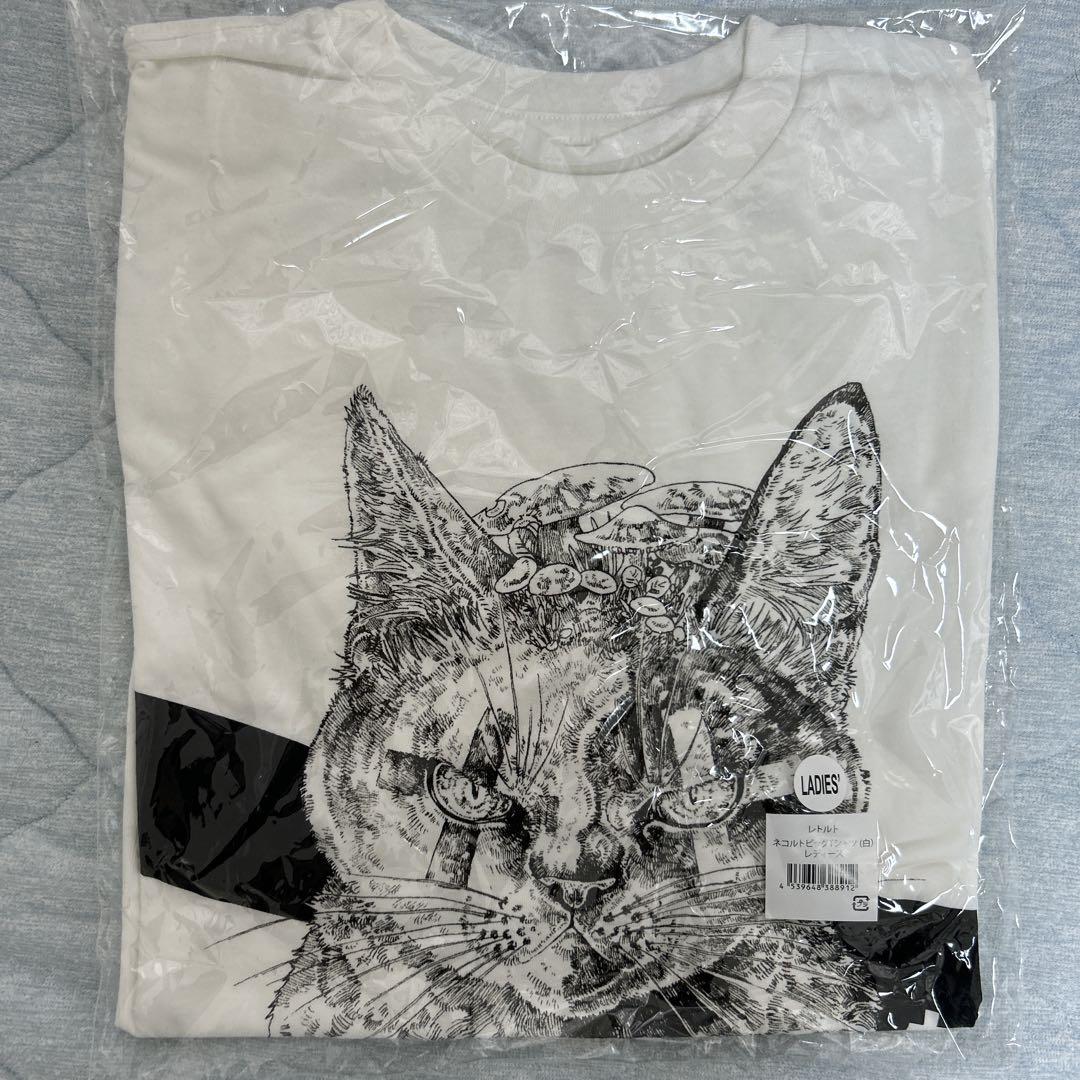 レトルト　ネコルトビックTシャツ（白）　レディース TOP4 グッズ レトルト ネコルトビックTシャツ（白） レディース