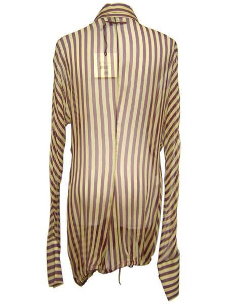 最旬トレンドパンツ GAULTIER 未使用 ゴルチエ トップス 変形シルクブラウス イタリア製 トップス