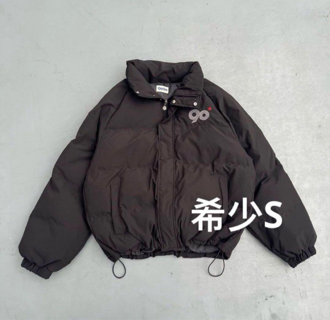 9090 90 Logo Rich Puffer Jacket BLACK S