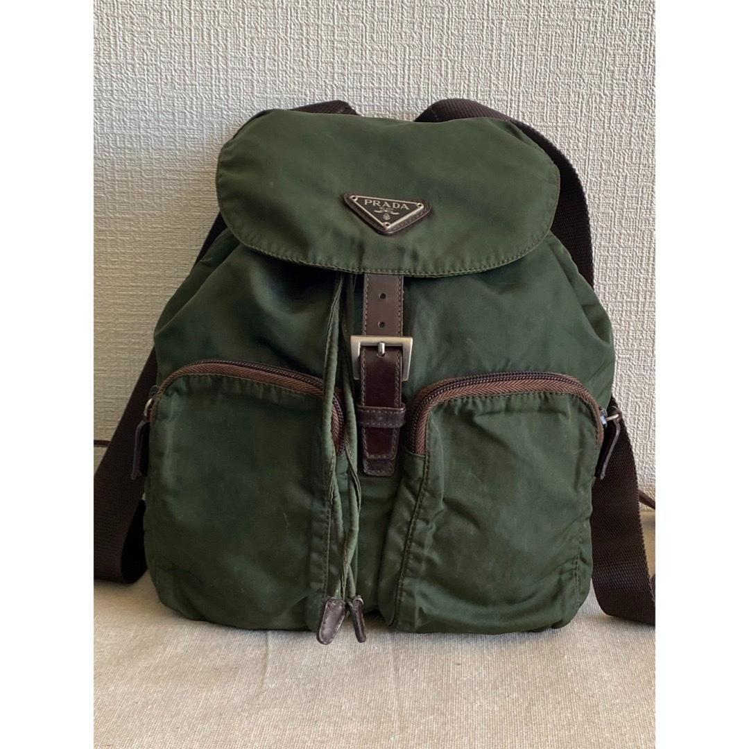 PRADAプラダリュックバッグパック　オリーブ色