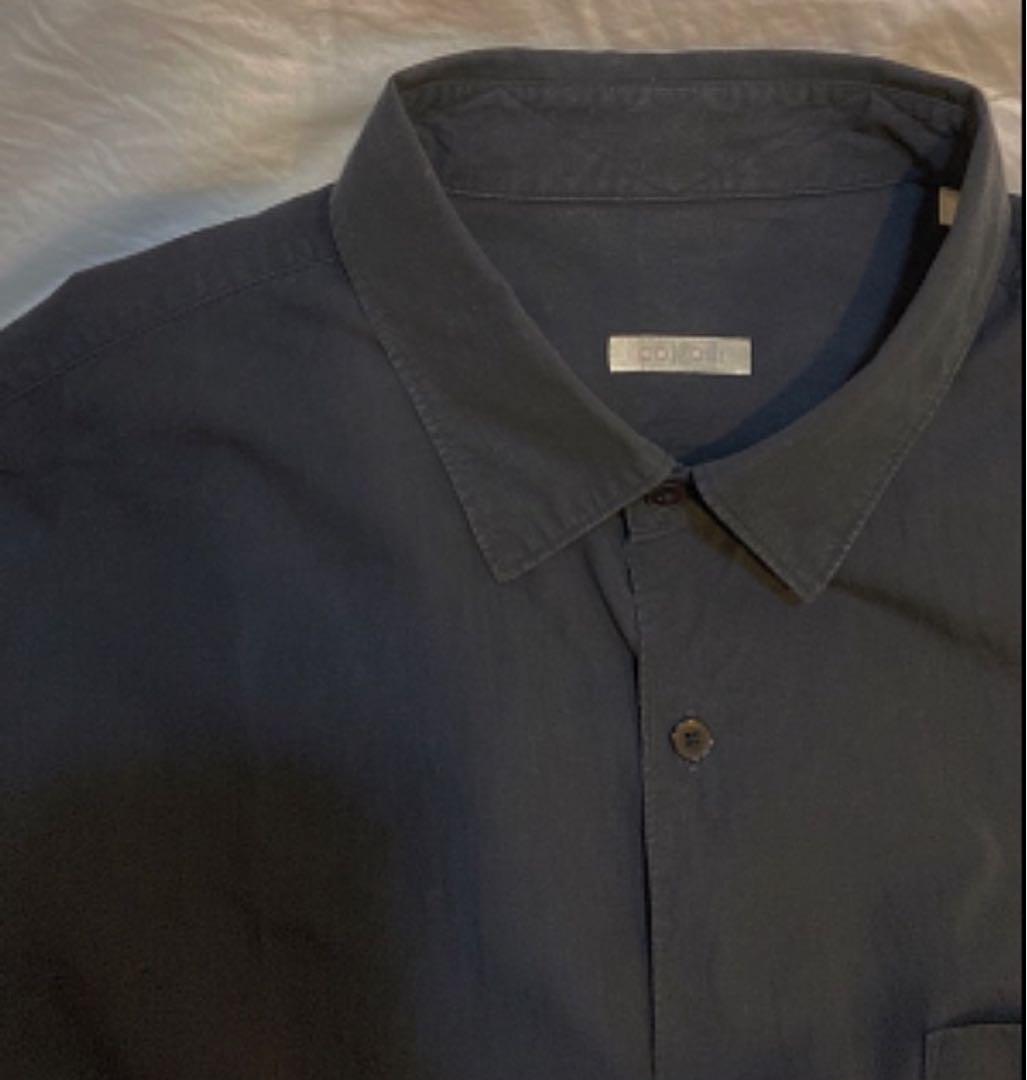 【クリーニング済】COMILI 定番コモリシャツネイビー3 長袖 shirts