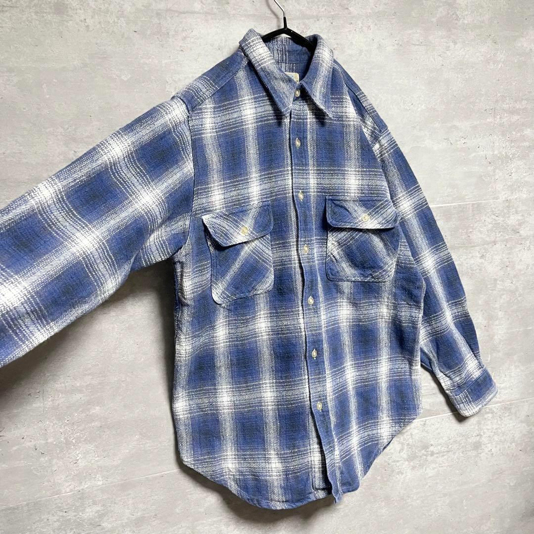 VINTAGE - [古着]ビンテージ 長袖 シャツ オンブレチェック 希少