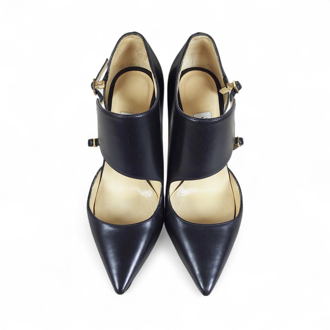 ジミーチュウ|パンプス|ダブルストラップ|34.5|黒|i1725 ジミーチュウ|パンプス|ダブルストラップ|34.5|黒|i1725