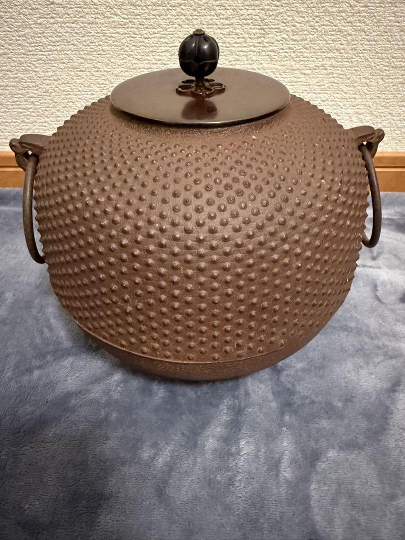 ☆美品 唐銅面取風炉 金森紹栄造 電熱器 茶釜 野々田電熱器 面取風炉