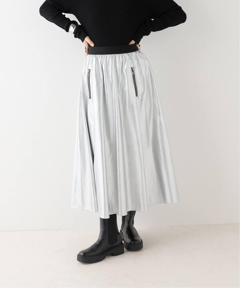 【タグ付き新品】シャイニーギャザースカート【Spick&Span】