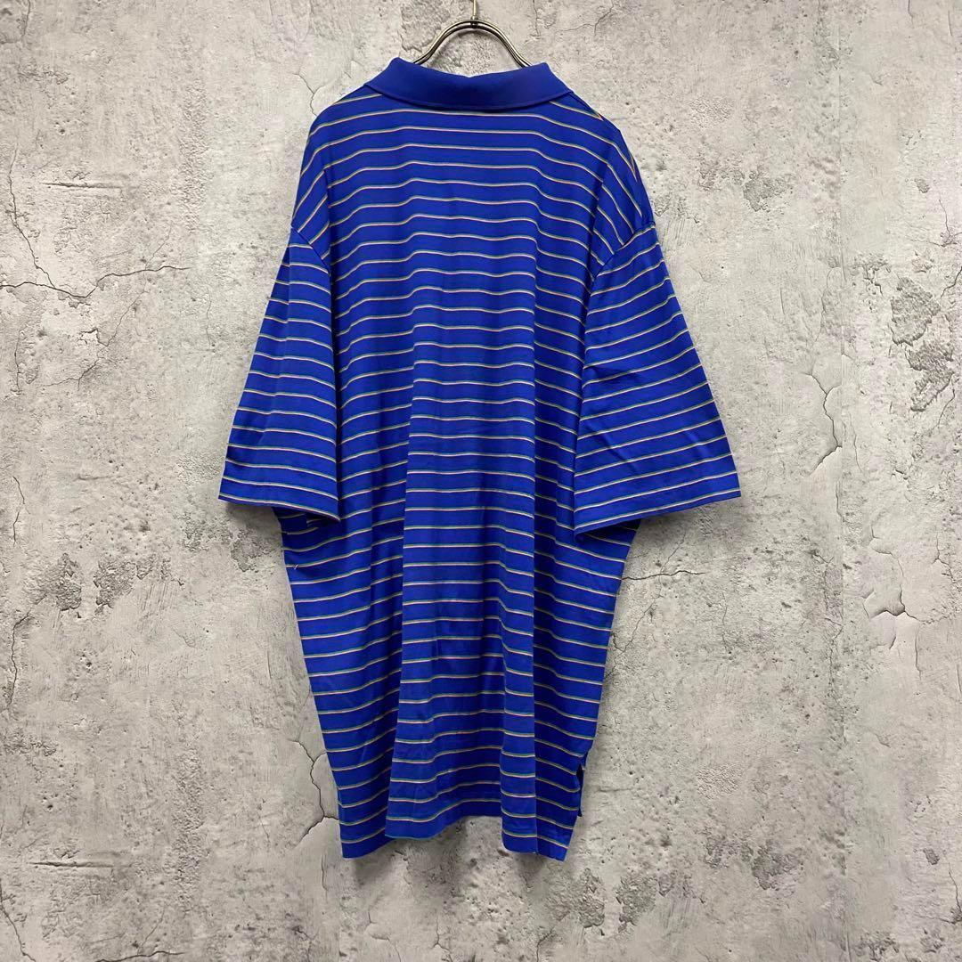 【50％OFF】 90s US古着ポロバイラルフローレン 半袖 ボーダーポロシャツ トップス