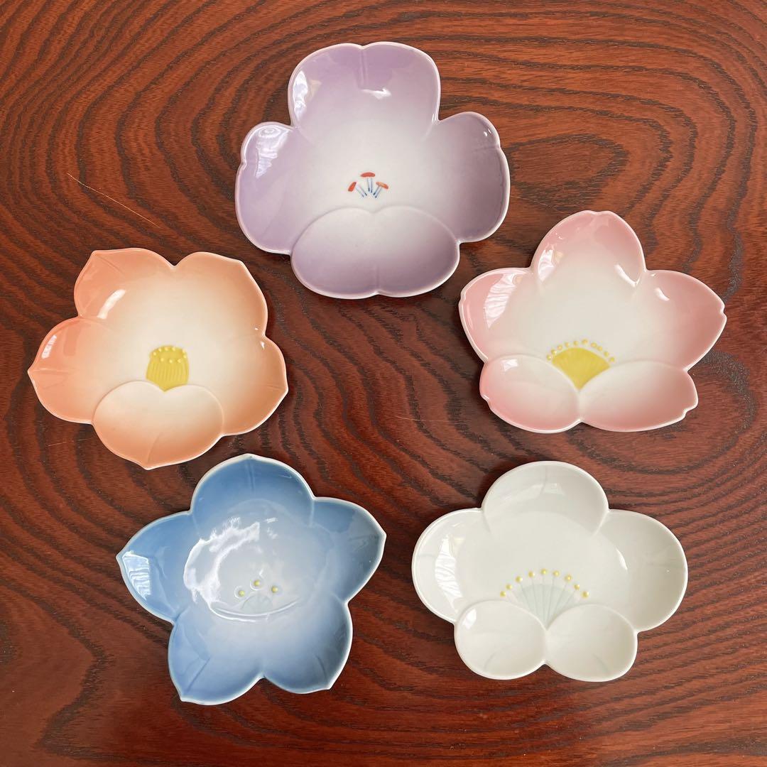 【美品】有田焼 花形 小皿 豆皿 ５枚セット