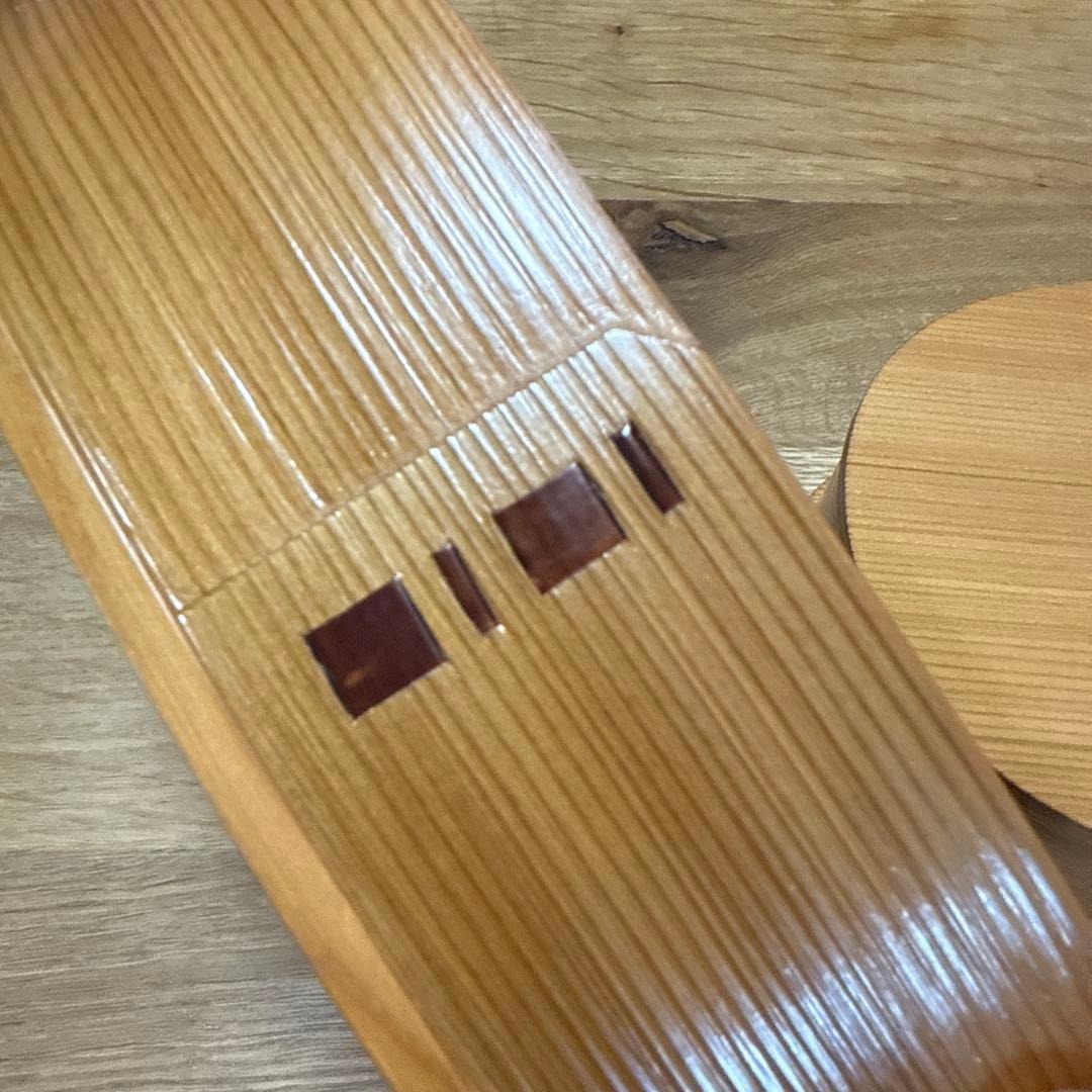 秋田　曲げわっぱ　未使用　弁当箱 朱塗　2段重ね 大館工芸社 曲げわっぱ 弁当箱 秋田 二つ重ね 二段 まげわっぱ