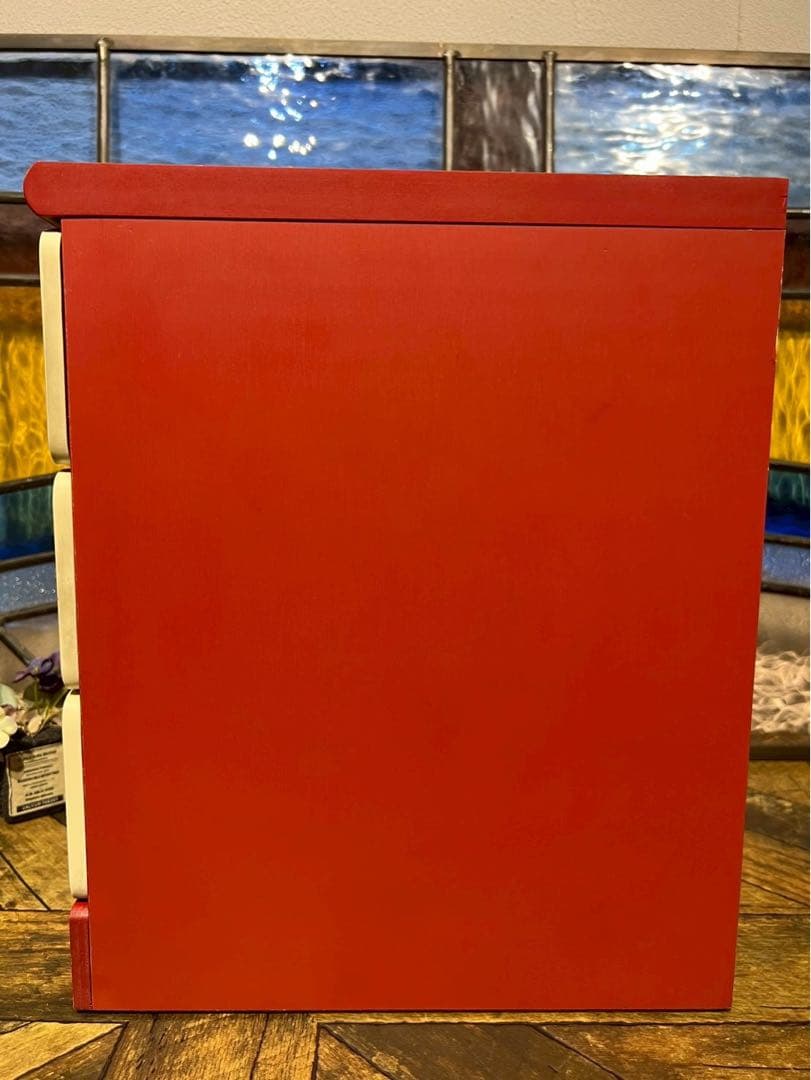 小引き出し 昭和レトロ レトロポップ インテリア 小物入れ 赤 白 当時物 小引き出し 昭和レトロ レトロポップ インテリア 小物入れ 赤 白 当時物