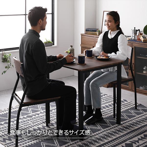 最新品低価 ダイニング3点セット モダン 木製 スチール 1vIjK-m98339817288 ブラウン×ブラック ヴィンテージ 新品正規品