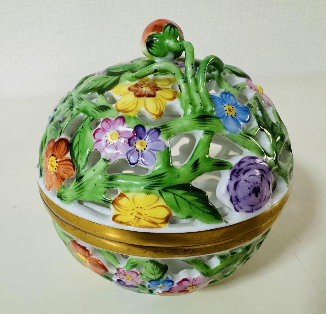 イ*ー様 ヘレンド 小物入れ ボンボニエール いちごファンタジー HEREND
