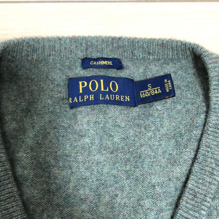 POLO カシミヤVネックセーター S dZm5J-m98341065490 Ralph Lauren お得大人気